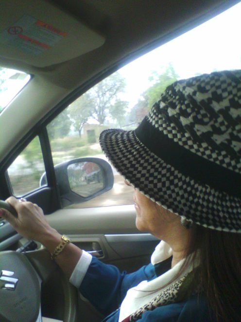 Monicka at the wheel